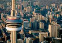 Toronto- Top 10 Most Liveable Cities of the World Aerial View of the CN Tower