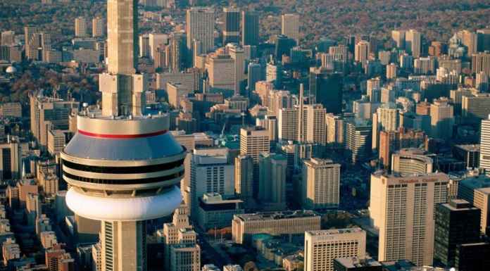 Toronto- Top 10 Most Liveable Cities of the World Aerial View of the CN Tower