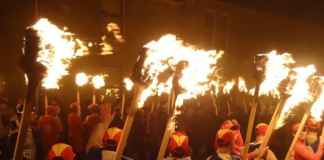Fire Away At Up Helly Aa Fire Festival