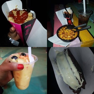 Various food items at Sunburn