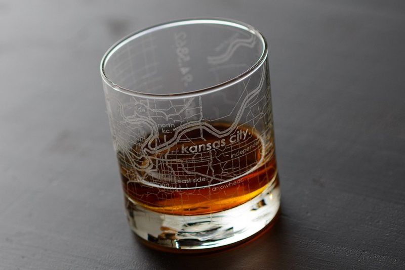 City map glass,