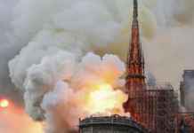 Notre Dame Cathedral in Paris caught Fire