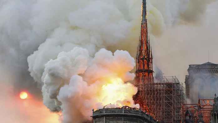 Notre Dame Cathedral in Paris caught Fire