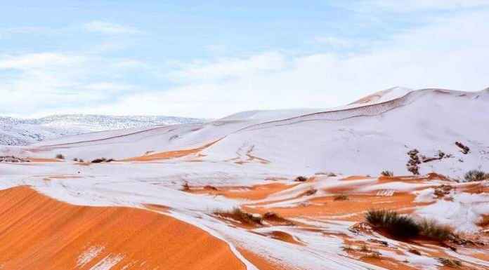 Sahara desert is currently wrapped in a blanket of snow! Sahara desert snow